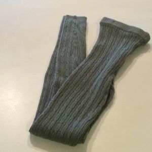 Cable Knit Leggings, Olive Green